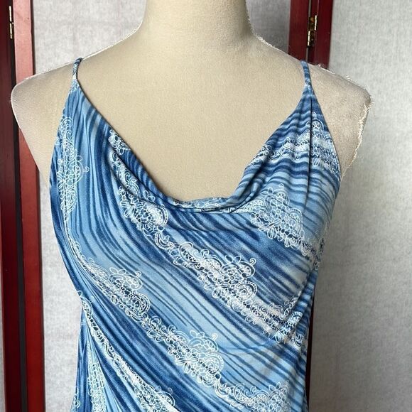 Sam Joy Draped Neck Floral Sleeveless Blouse (Size: Large in Juniors) - Picture 4 of 8